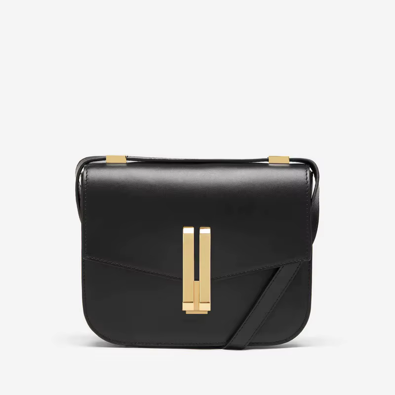 Sac bandoulière en cuir Demellier Tofu, design original, sac messager pour femme, petit sac carré po