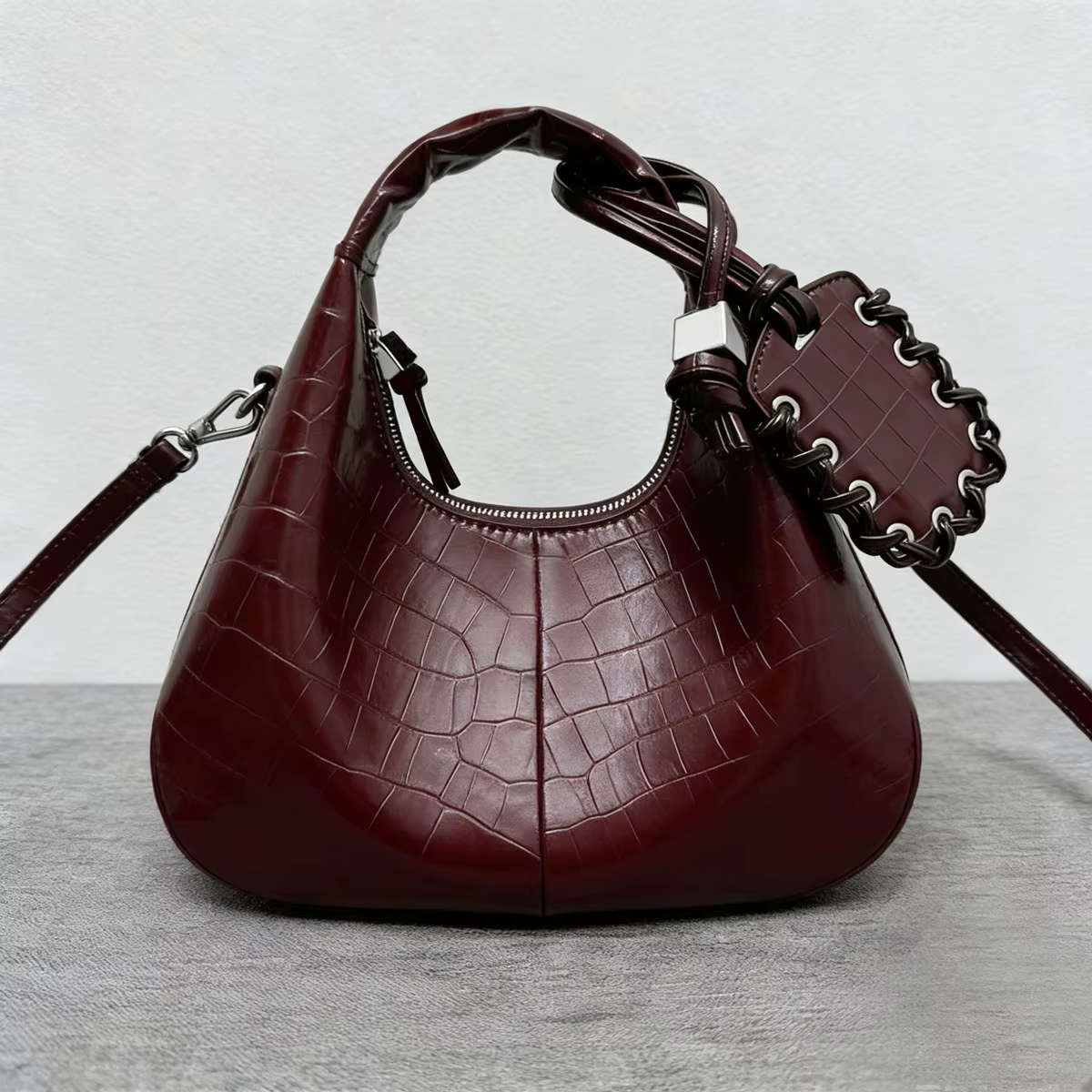Sac à bandoulière Y2K tendance style punk rock parisien pour femme, sacoche gothique vintage en cuir