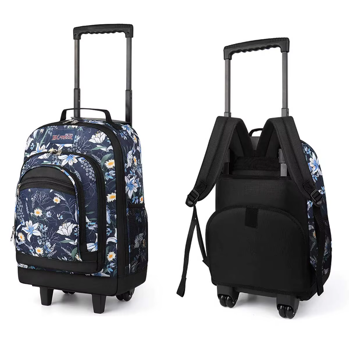 Sacs à dos roulants de grande capacité pour adultes, valise à roulettes, sac à roulettes, sac à dos 