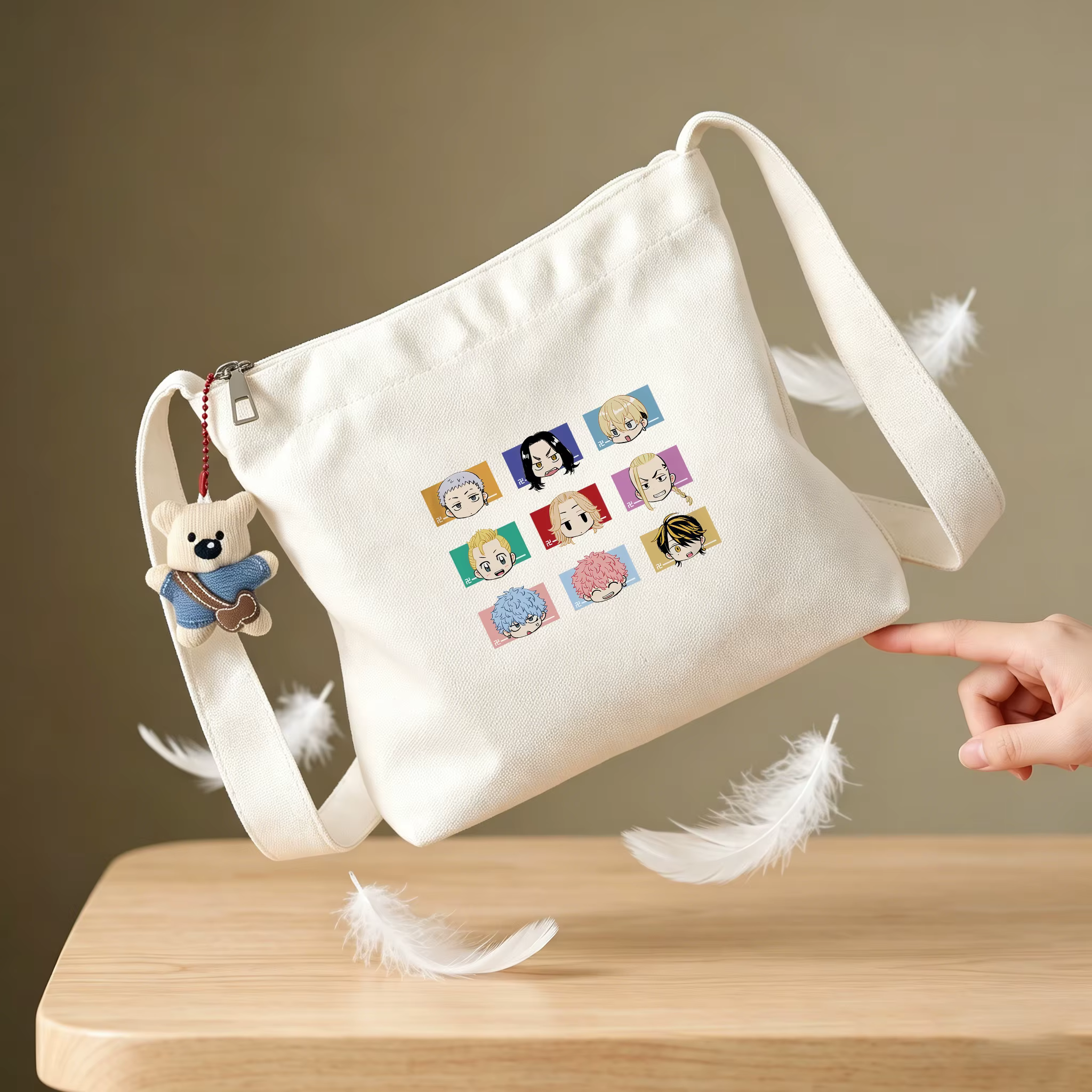 Sac en toile imprimé Kawaii Tokyo Revengers, personnage d'anime Draken Matsuno Chifuyu Mitsuya Takas