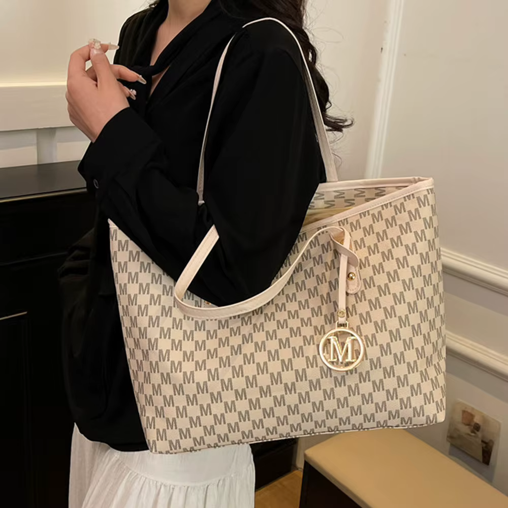 Sac fourre-tout grande capacité pour trajets quotidiens, sac imprimé tendance pour femme, nouveau st