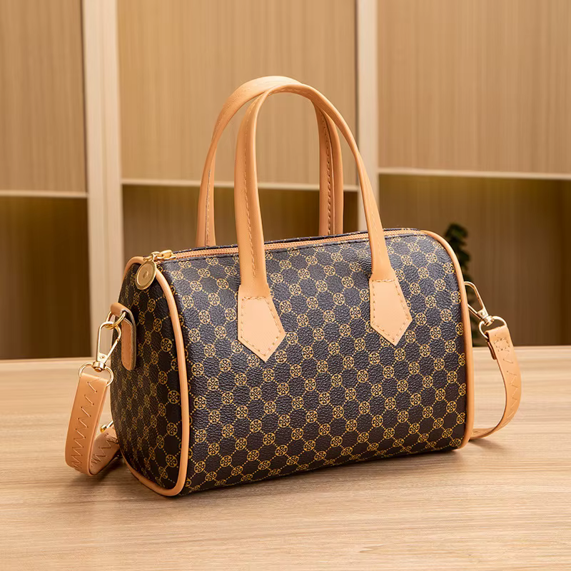 Sac Boston imprimé pour femme, tendance et décontracté, sac bandoulière en forme de coussin, sac à m