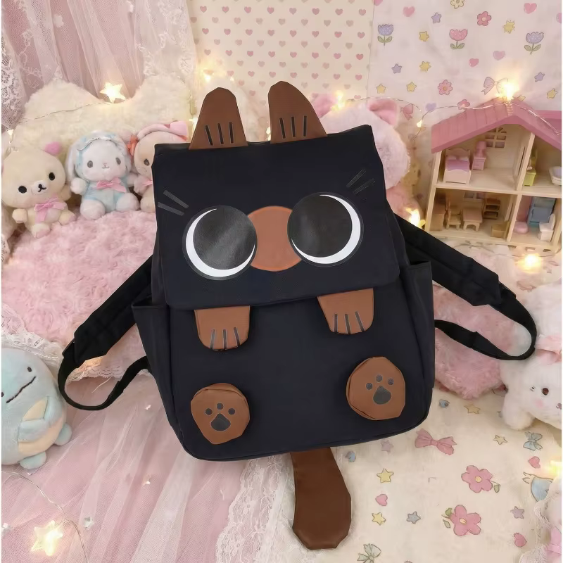 Mini sac à dos mignon pour chat, style urbain frais et simple, léger, pour voyages, sac à double ban
