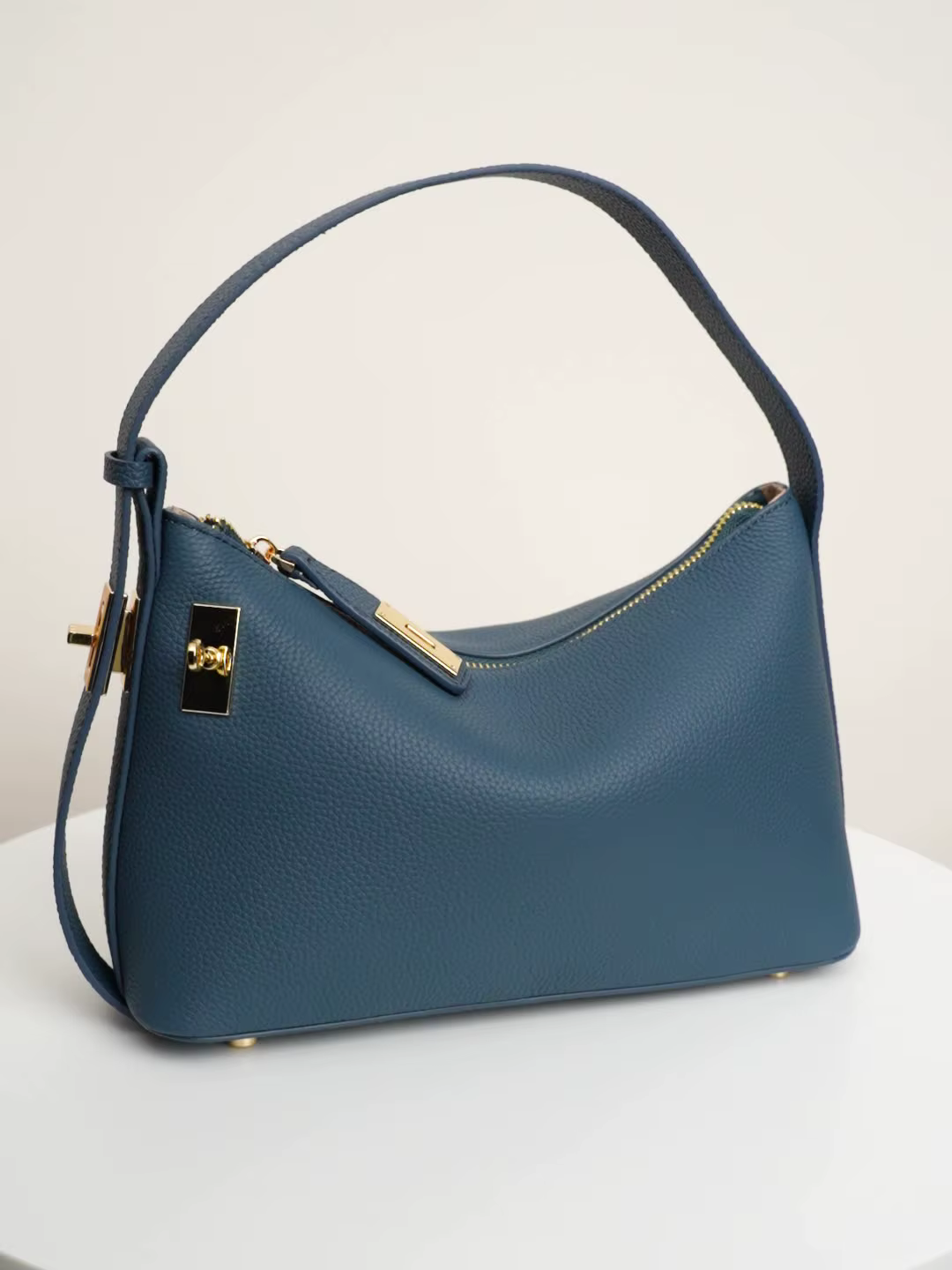 Sac à main en cuir véritable pour femmes, couleur unie, à la mode, assorti avec tout, décontracté, p