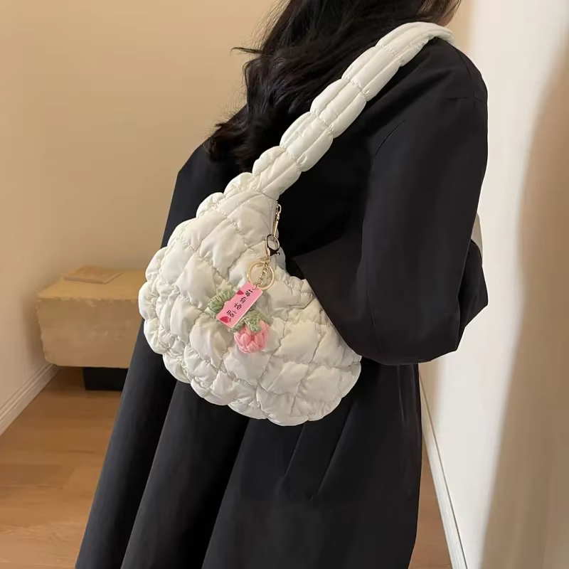 Sac à bandoulière pour femme, version coréenne, style doux et féminin, sac décontracté tendance, sac