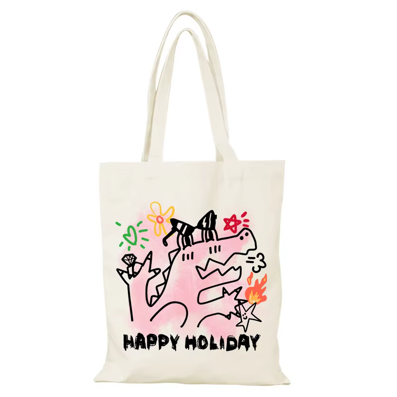 Sac personnalisé mignon sac fourre-tout en toile loisirs dessin animé dame sacs nouveaux sacs à main