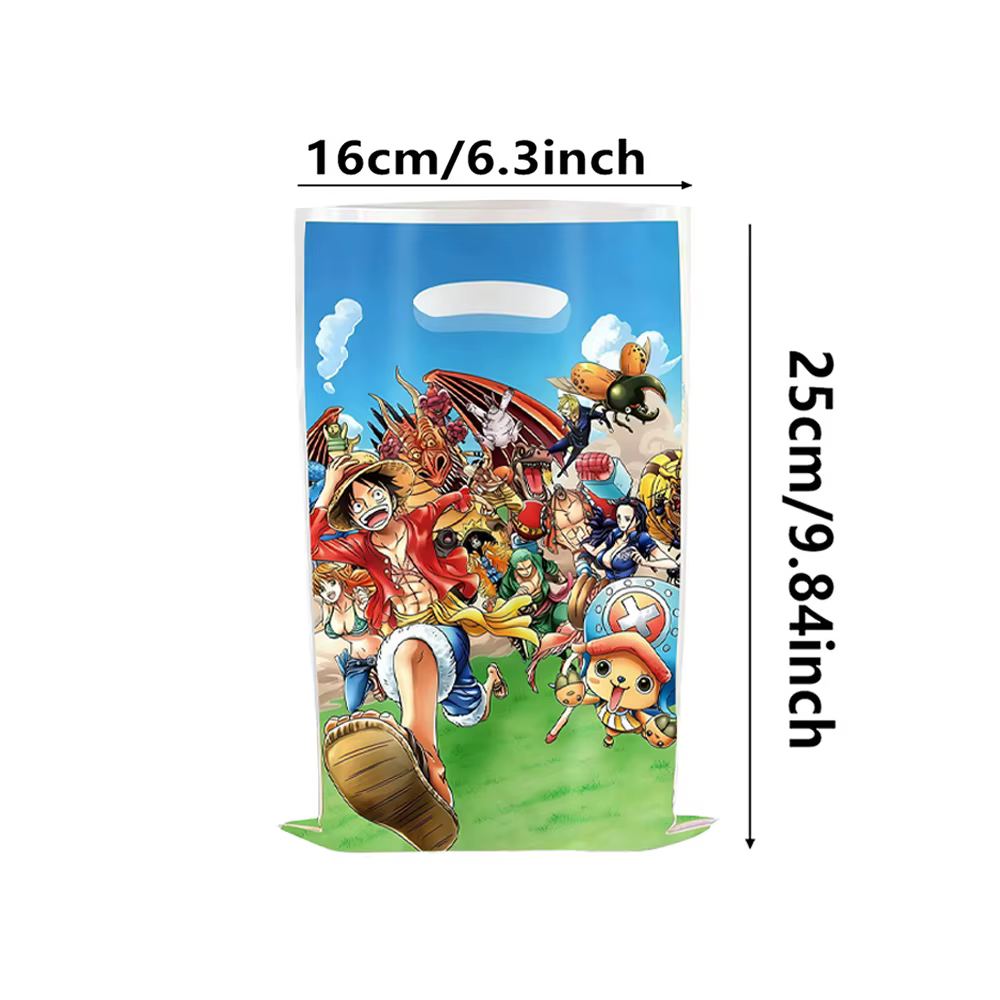Sacs cadeaux à thème One Piece, décoration d'anniversaire, sacs de remplissage pour cadeaux, cadeaux