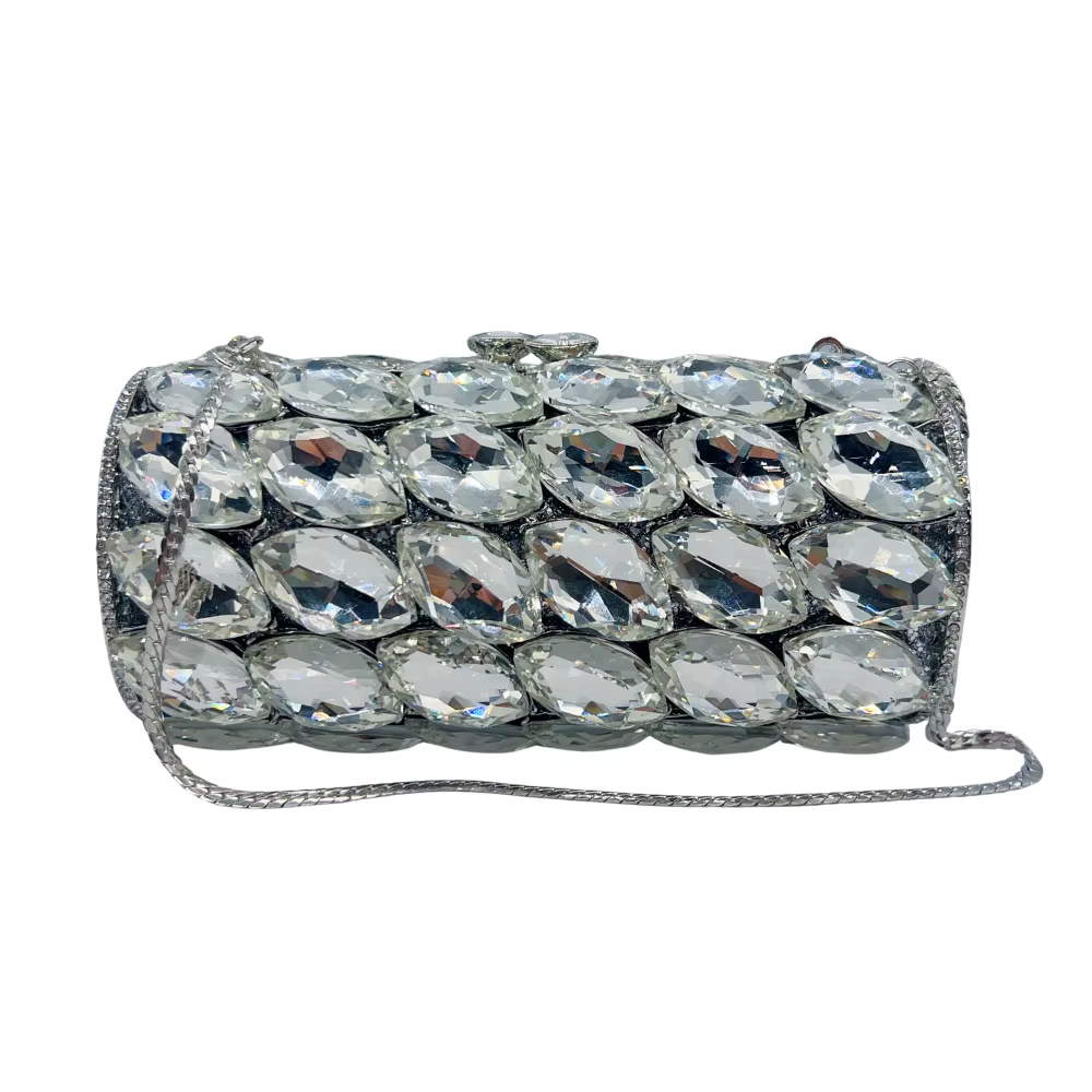 Argent/or grande pierre sac de mariage pochettes de soirée mode strass sacs à main femmes cristal sa