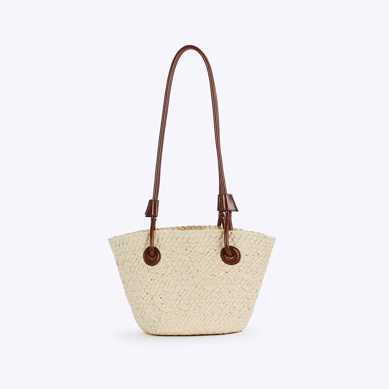 Sac tissé français élégant, sac de styliste de marque de luxe léger à la mode, sac à main rétro à ba