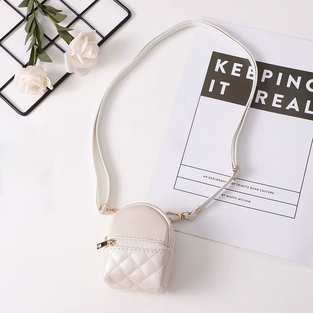 Nouveau Mini porte-monnaie en cuir PU couleur unie sac à bandoulière Portable léger sac de maquillag