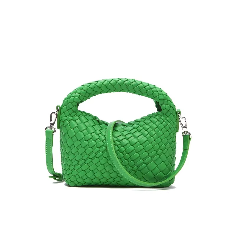 Sac seau tissé à la main de haute qualité, sac bandoulière, sac à main pour femme, sac à déjeuner po