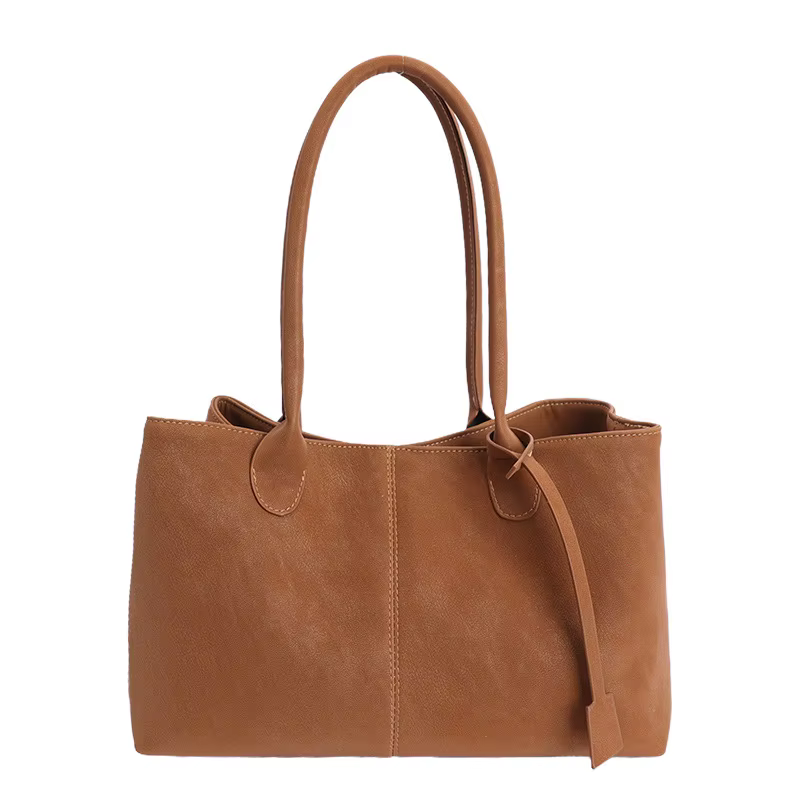 Sac fourre-tout rétro mat pour femme, grande capacité, élégant, à porter à l'épaule ou sous le bras,