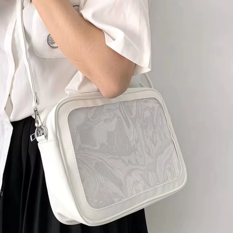 Sacs à bandoulière en cuir PU JK pour lycéennes, sacs à main Itabag transparents pour femmes, sac in