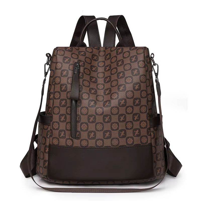 Sac à dos antivol avec lettres imprimées, sacs à dos de voyage multifonctionnels de grande capacité,