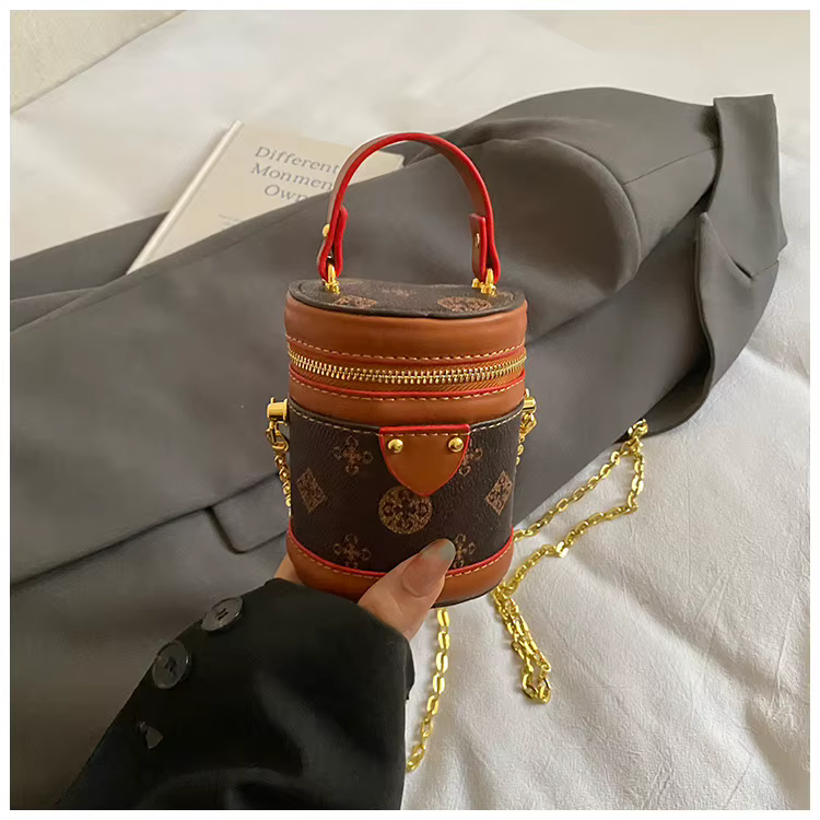 Sac à main pour femme, mini sac seau floral pour rouge à lèvres, sac à bandoulière avec chaîne, tric