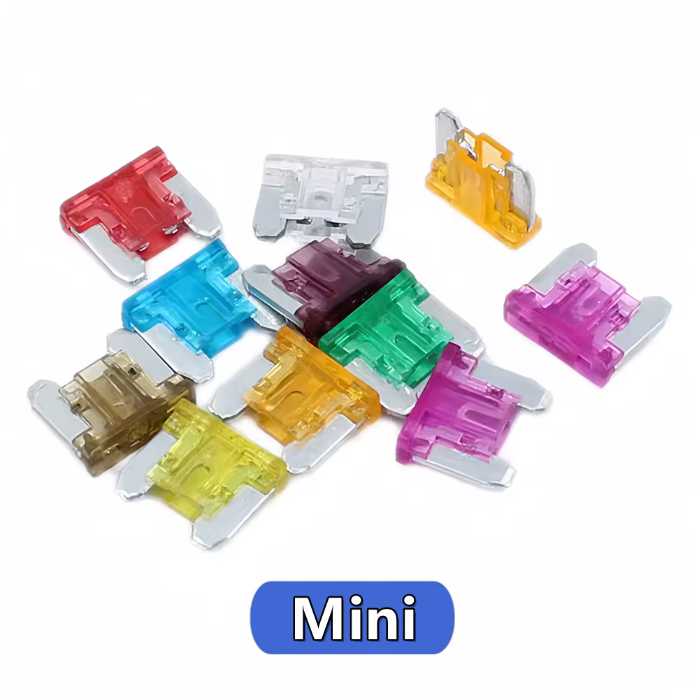10pcs fusibles standard mini mini voiture miniature fusible 5a 7.5a 10A 15A 25a 30A 35A 40A 50A clip