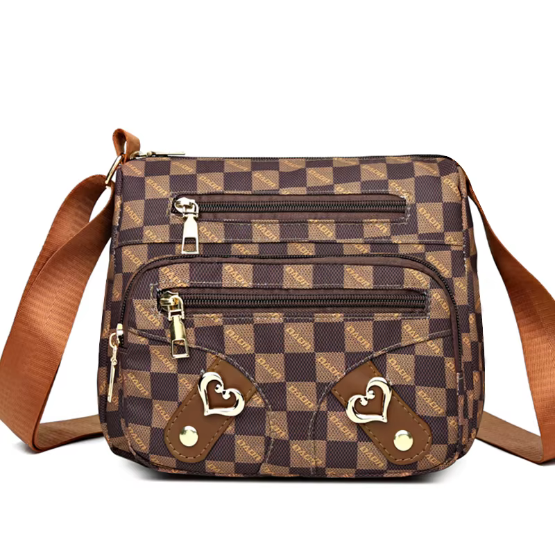 Sac pour femme nouveau style - sac à bandoulière décontracté en cuir PU, avec design patchwork, sang