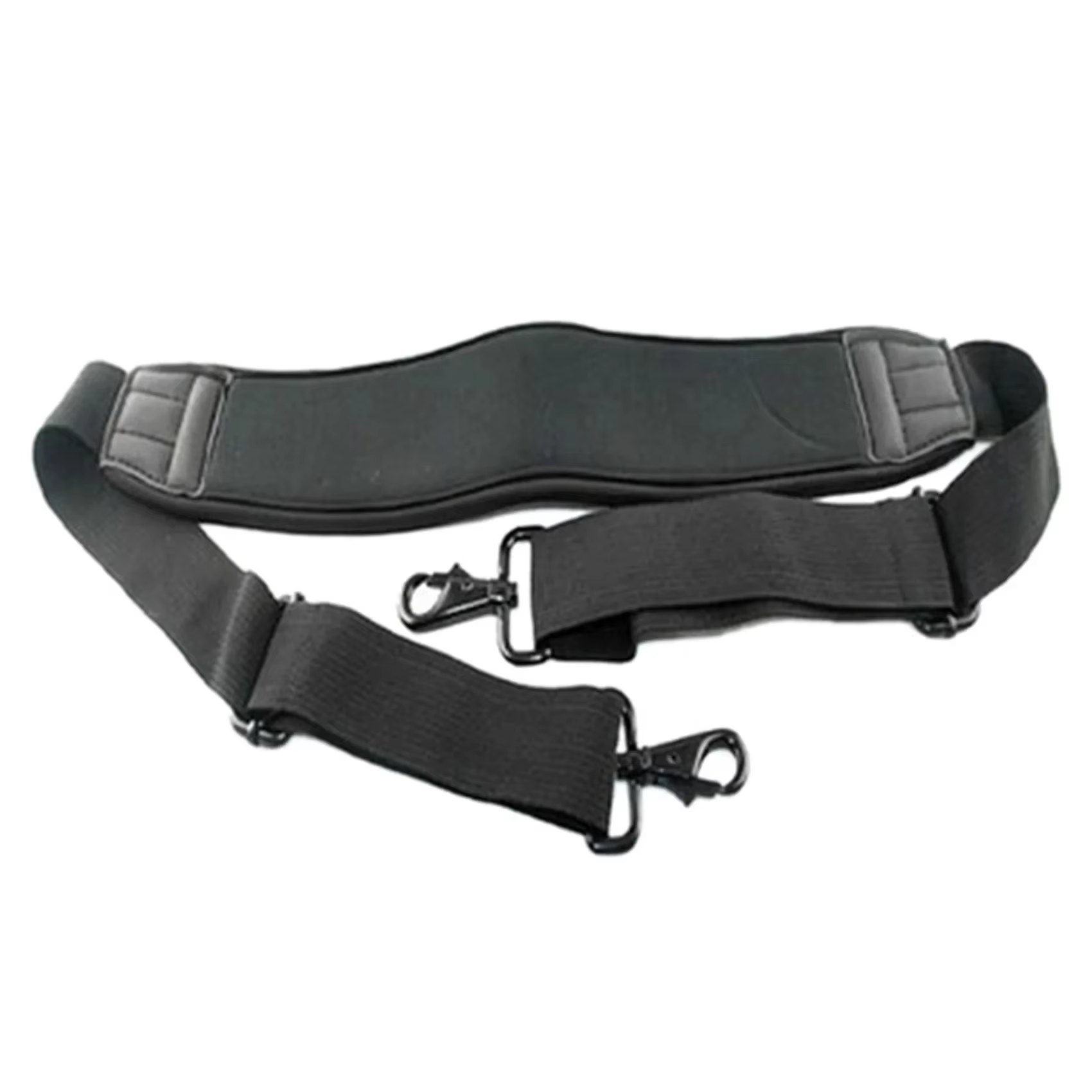 Sangle de sac à bandoulière réglable noire avec doubles crochets pour sac stabilisateur d'appareil p