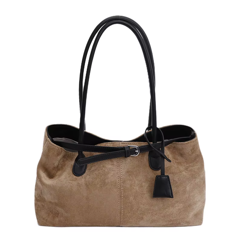 Sac fourre-tout Designer rétro en cuir PU Sac à bandoulière pour femmes 42611902 Tendance hivernale 