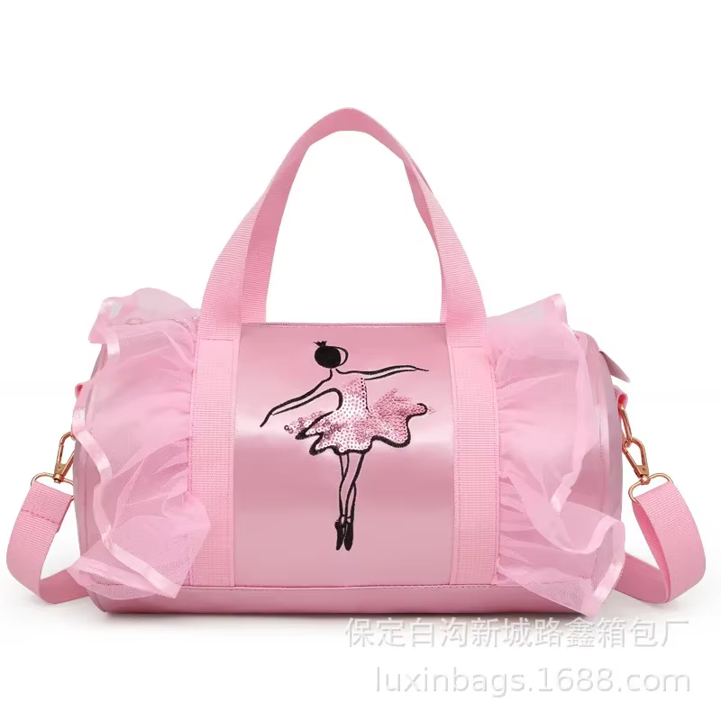 Sacs de danse de Ballet pour filles, joli sac à dos brodé pour enfants, sac d'emballage seau pour vê