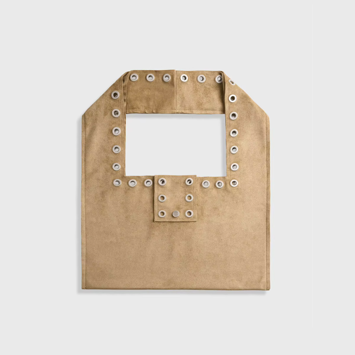 Sac rétro à rivets à porter à l'épaule, sac de style locomotive européen et américain, sac en daim s