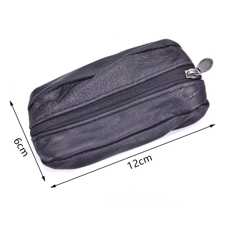 Mini porte-monnaie souple à fermeture éclair, sac à main unisexe pour portefeuilles de poche d'argen