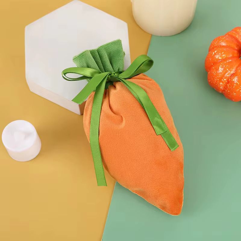 Sacs de lapin de pâques en velours, nouvelles sacs de bonbons avec oreilles de lapin, sacs à bonbons