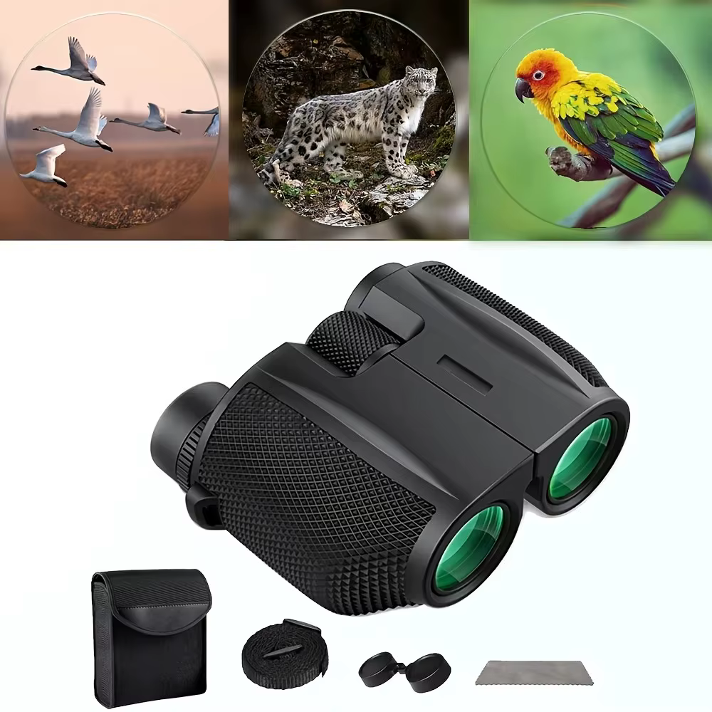 Jumelles 10X25 HD Mini télescope Portable BAK4 FMC télescope enduit observation des oiseaux en plein