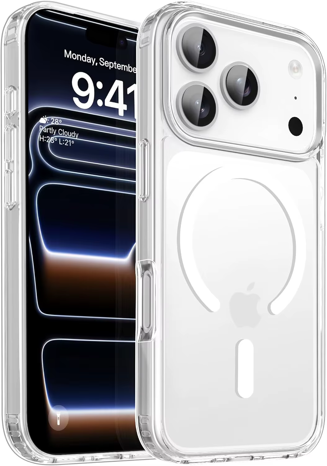 Étui magnétique Transparent pour iPhone 17 16 Pro Max 15 14 Plus, housse de Charge sans fil 13 12 Mi