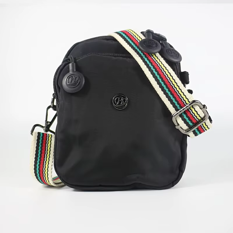 Sac à bandoulière pour femmes, sac à main pour téléphone portable, matériau en Nylon, 3 poches, ferm