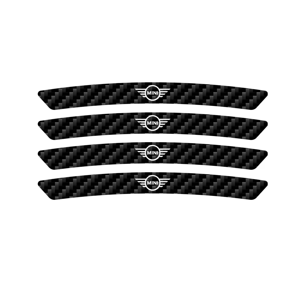 4 autocollants de logo de voiture en fibre de carbone pour MINI Cooper S JCW WORKS R55 R56 F55 F56 R