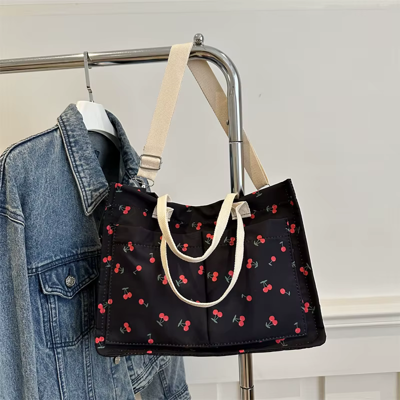 Interrupteur sac à bandoulière multi-poches pour femme, grande capacité, sans impression, décontract