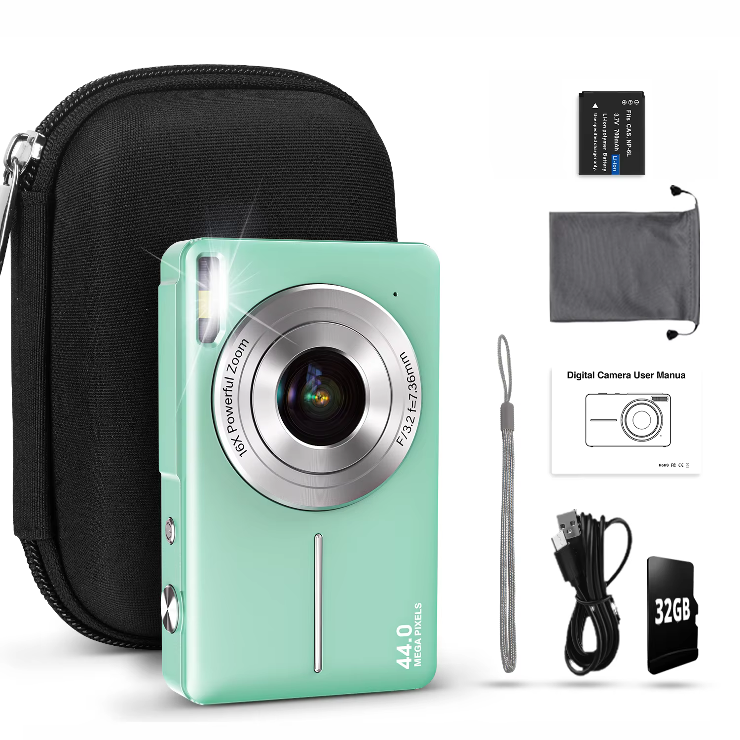Mini appareil photo numérique pour enfants, peut gérer 1080 vidéo HD, petit appareil photo, photogra