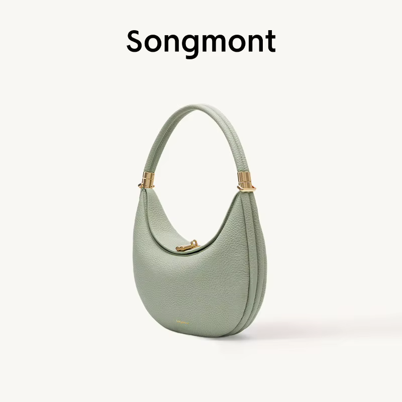 Songmont – sac à courbure de lune moyenne, série couche de tête en cuir de vache, sac en croissant d