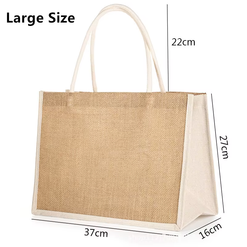 Sac fourre-tout en toile de jute personnalisé, sacs de demoiselle d'honneur, sac de plage monogramme