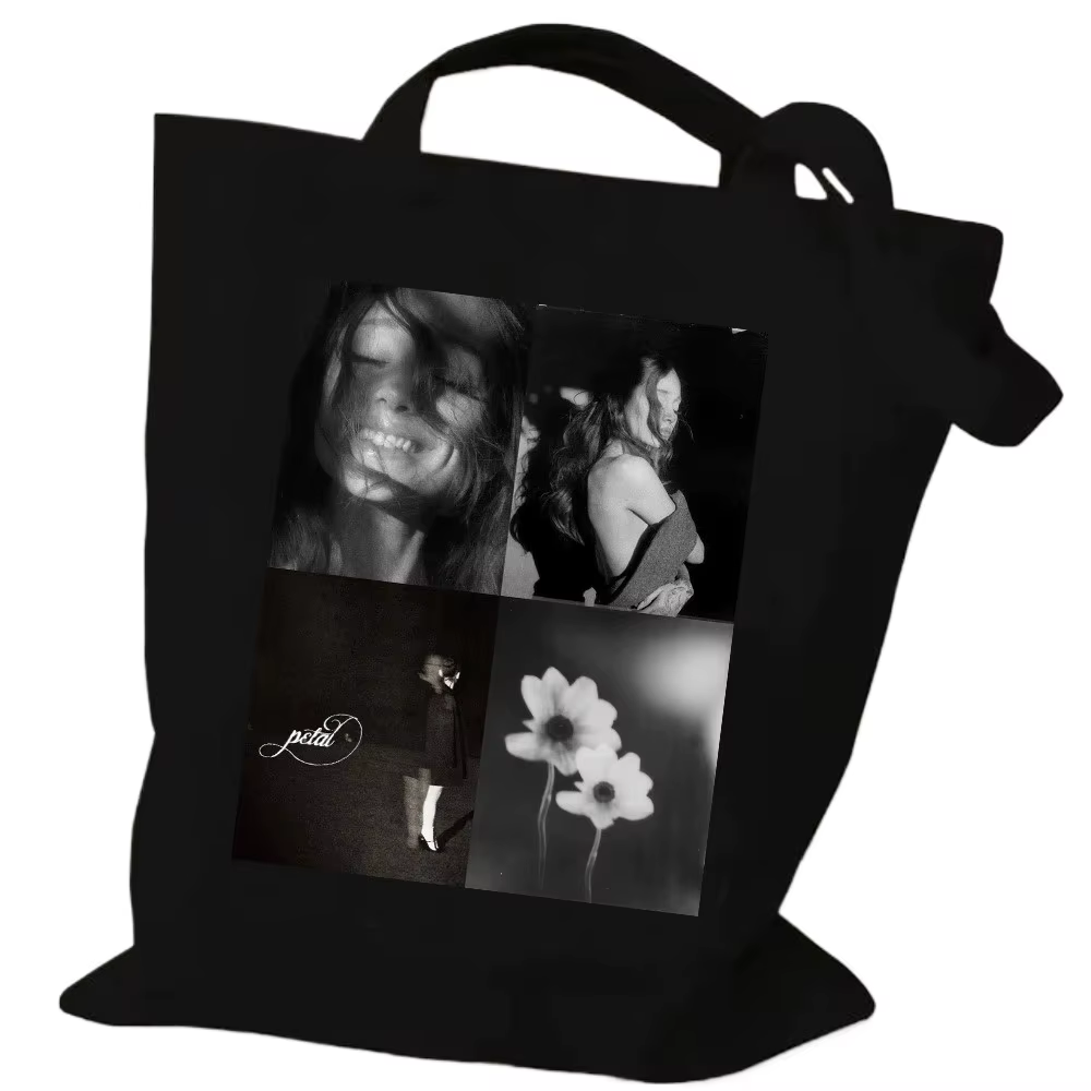 Sac fourre-tout en toile Ariana Grande 2026 – Collection Petal Merch – Sac de shopping réutilisable 