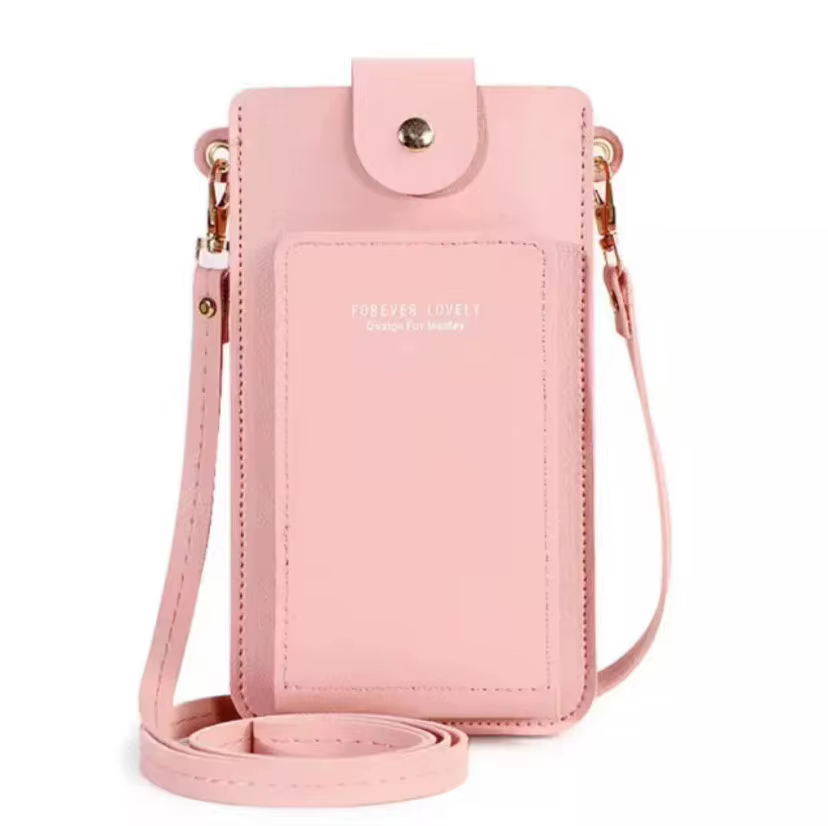 Sac à main en cuir pour téléphone portable pour femme, mini sac à bandoulière, écran tactile, initié