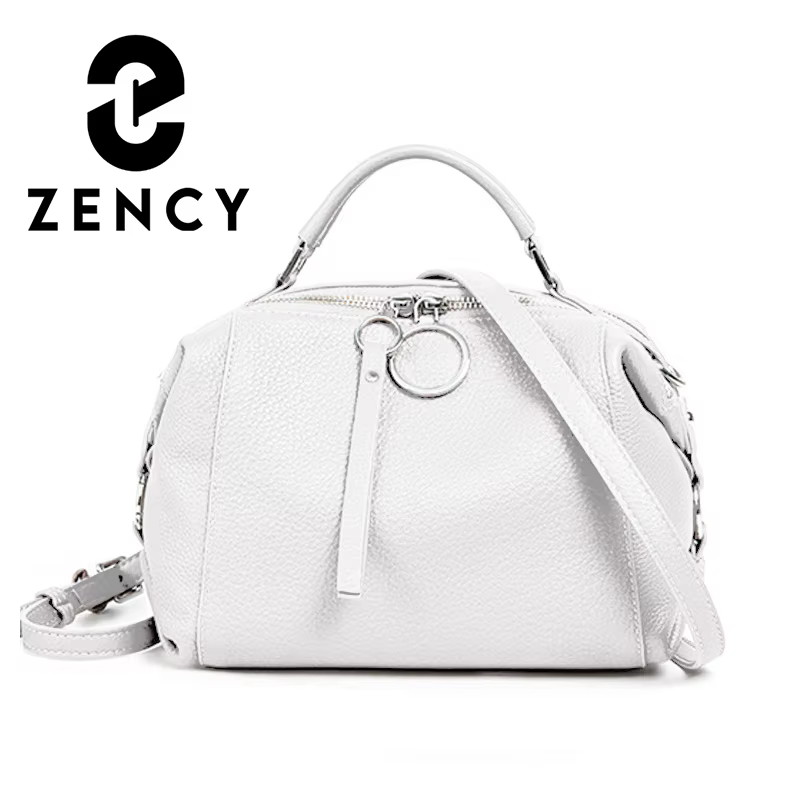 Zency élégant sac à main en cuir véritable femmes sac à bandoulière grande capacité Simple moyen sac