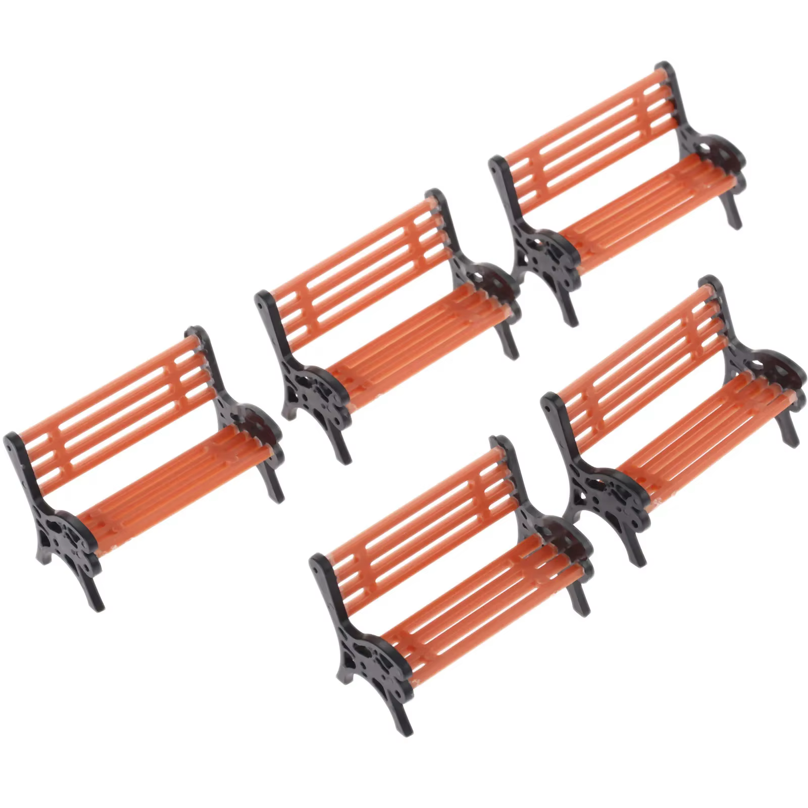 Banc de parc l'inventaire 1:30, 5 pièces/ensemble, ornement de jardin, paysage artisanal, bricolage,