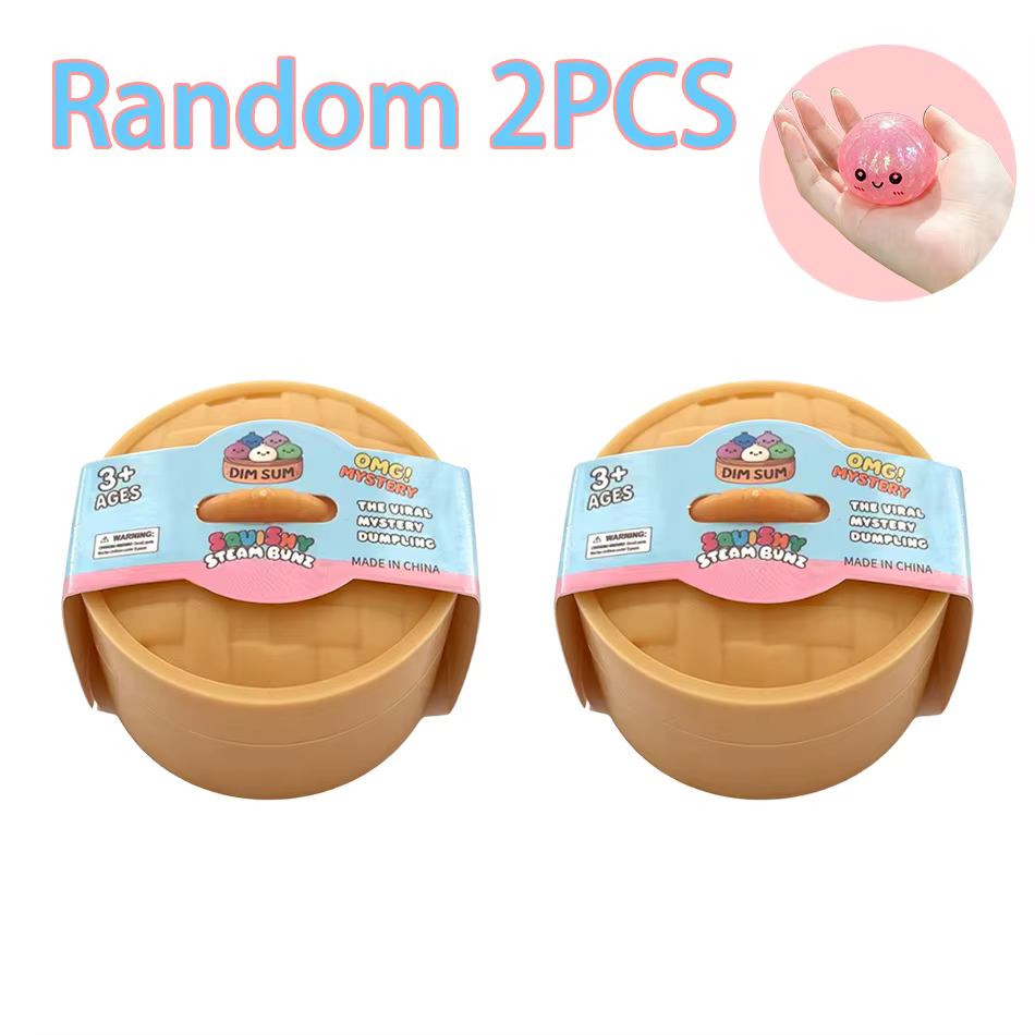 Mini boulettes moelleuses 6 pièces avec cuiseur vapeur, ensemble de jouets à presser, jouet sensorie