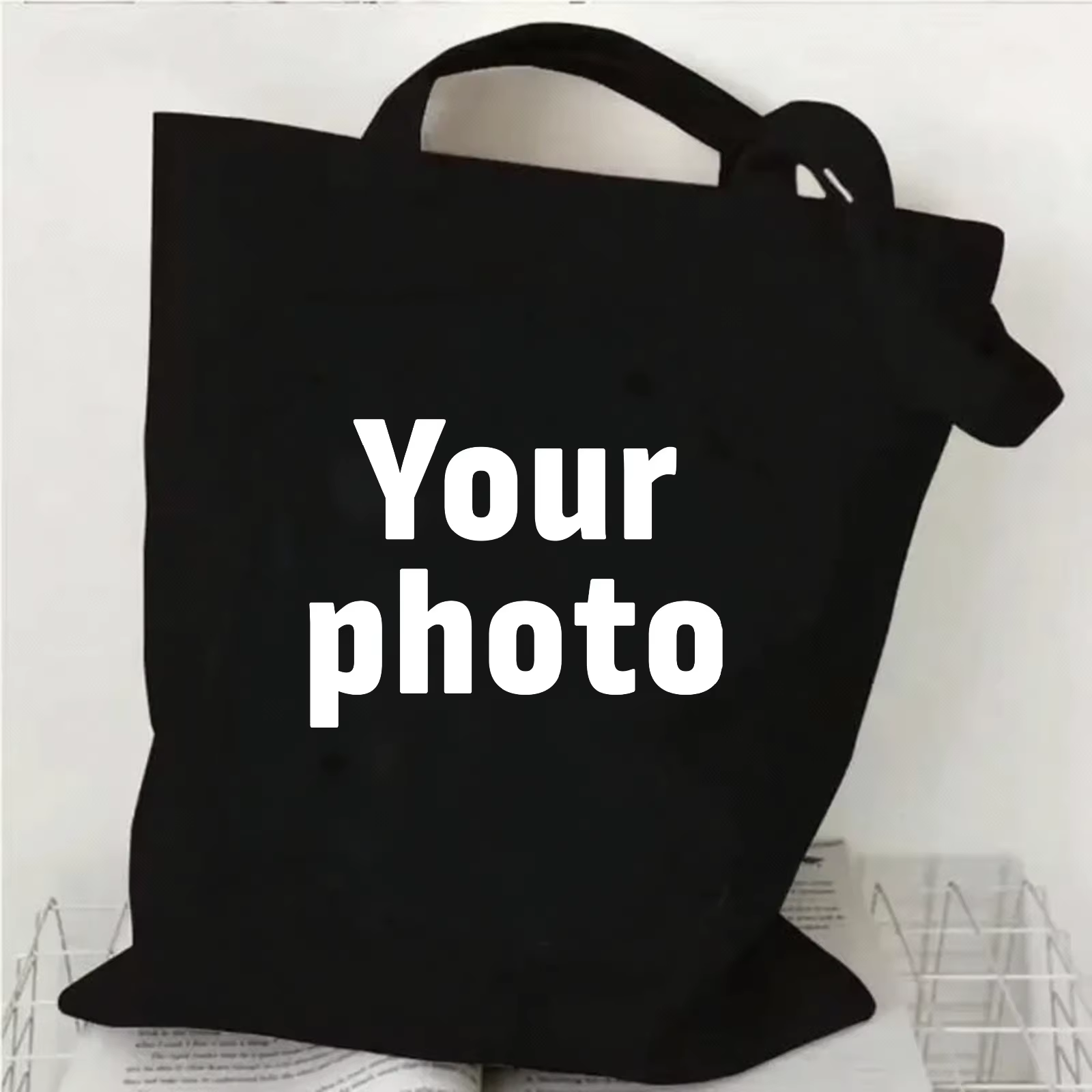 Sacs en toile personnalisés, sacs de shopping, grands sacs à main de créateurs pour femmes, sacs fou