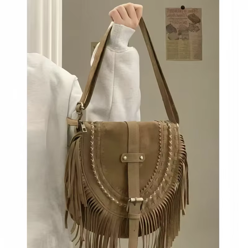 Sac à bandoulière en faux daim