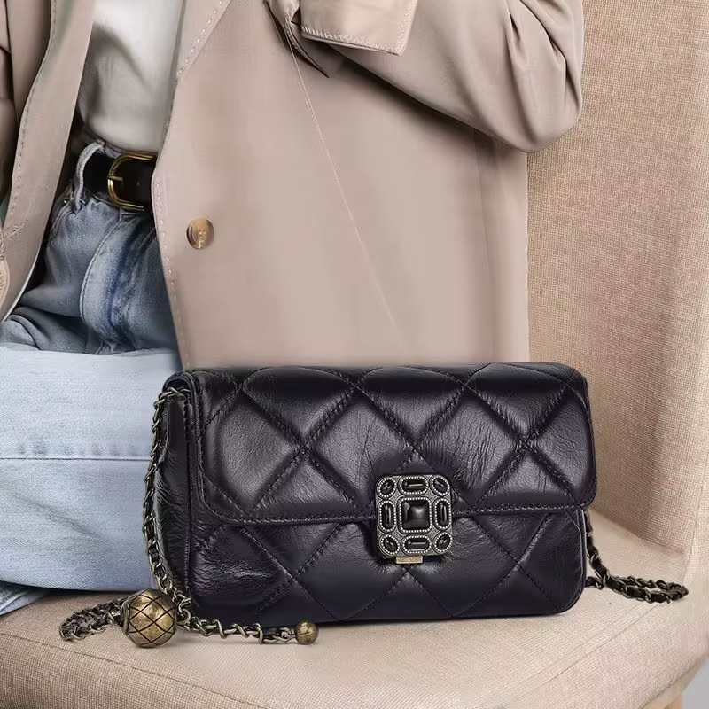 Sac d'été en cuir véritable pour femmes