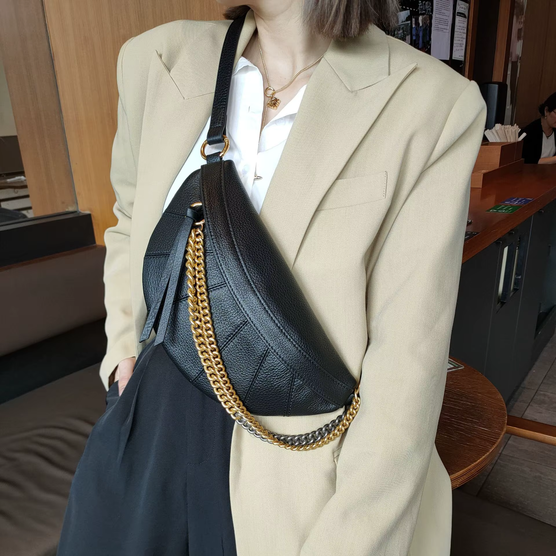 JOFanny-Sac de Taille en Cuir group pour Femme