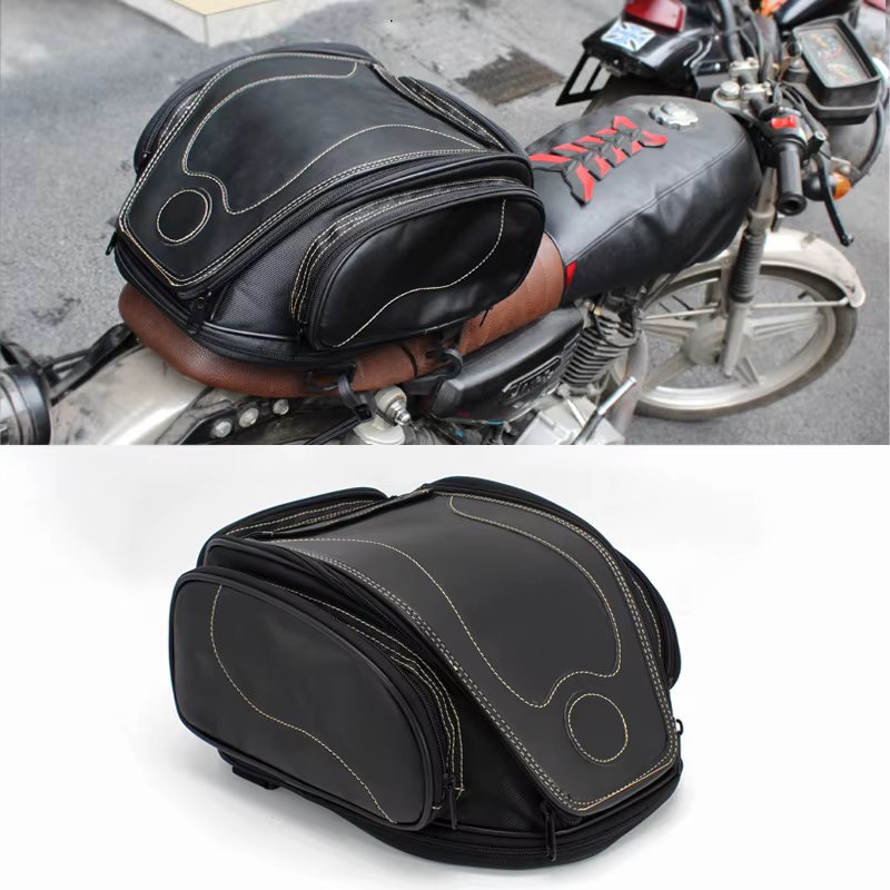 Sac de motard de voyage étanche en cuir PU pour moto