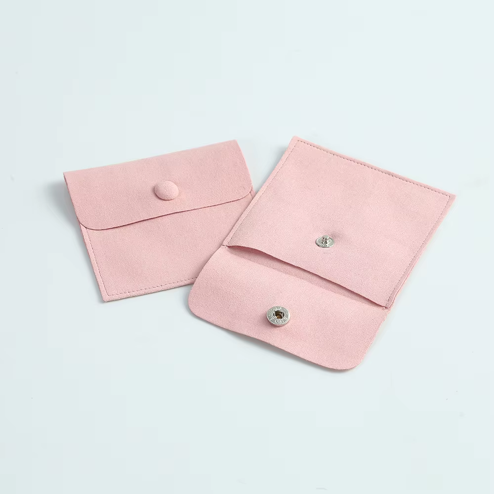 20 pochettes à boutons-pression en microfibre