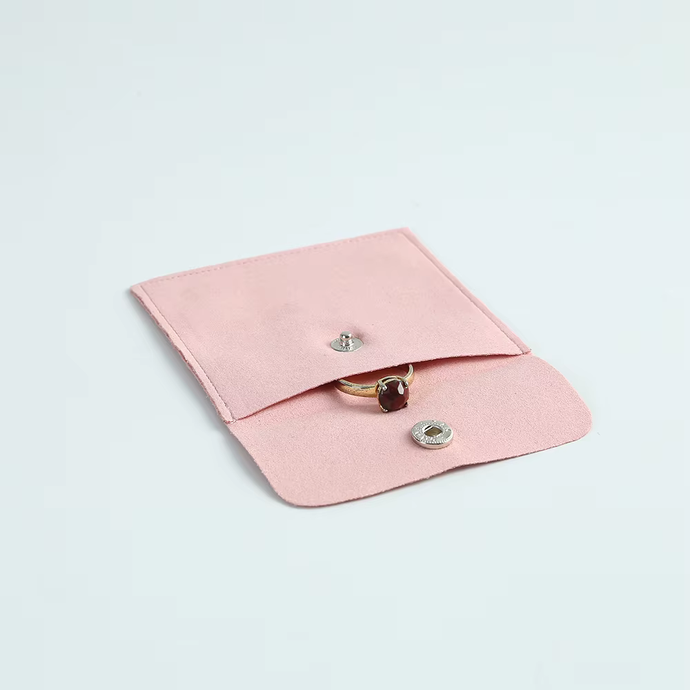 20 pochettes à boutons-pression en microfibre