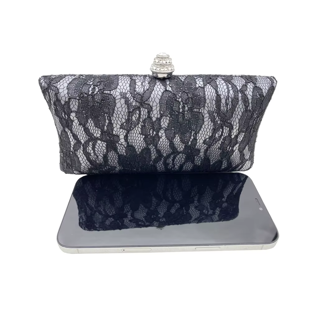 Pochette de soirée brodée vintage pour femmes, sacs à main en dentelle pour dames, sac de fête de mariage, sacs à bandoulière JOCrossbody en métal