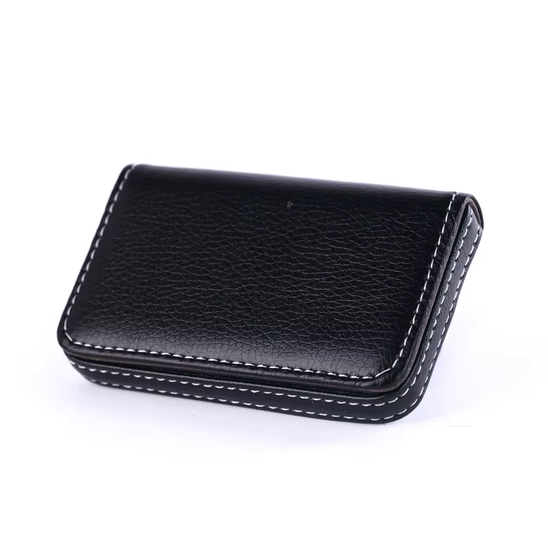 Porte-cartes de visite en cuir PU pour hommes et femmes