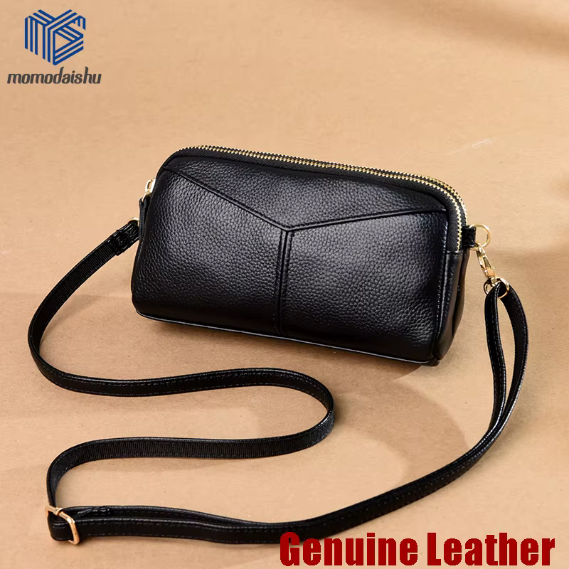 Petit Sac à bandoulière Main 100% cuir véritable pour femmes